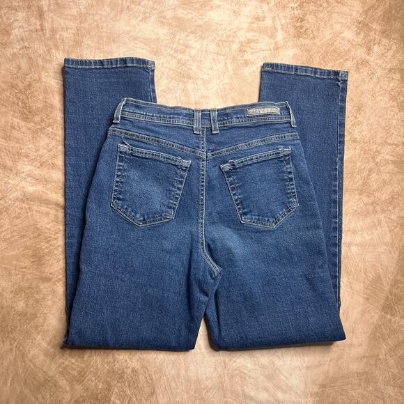 Vintage 90s Gloria Vanderbilt High Rise Jeans Swan Logo Boyfriend Blue Denim - Picture 7 of 9